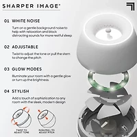 Sharper Image® Sound Soother Wind, White Noise Machine With LED Glow