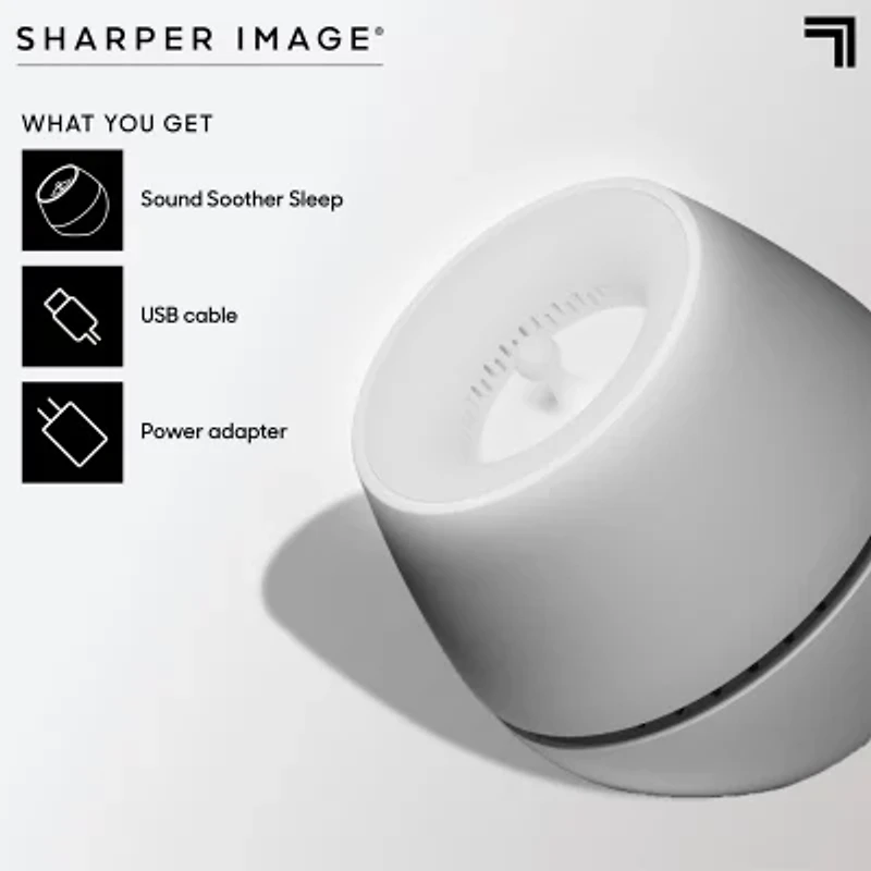 Sharper Image® Sound Soother Wind, White Noise Machine With LED Glow