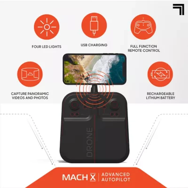 Sharper Image® 10" Mach X Video Drone with Streaming Camera