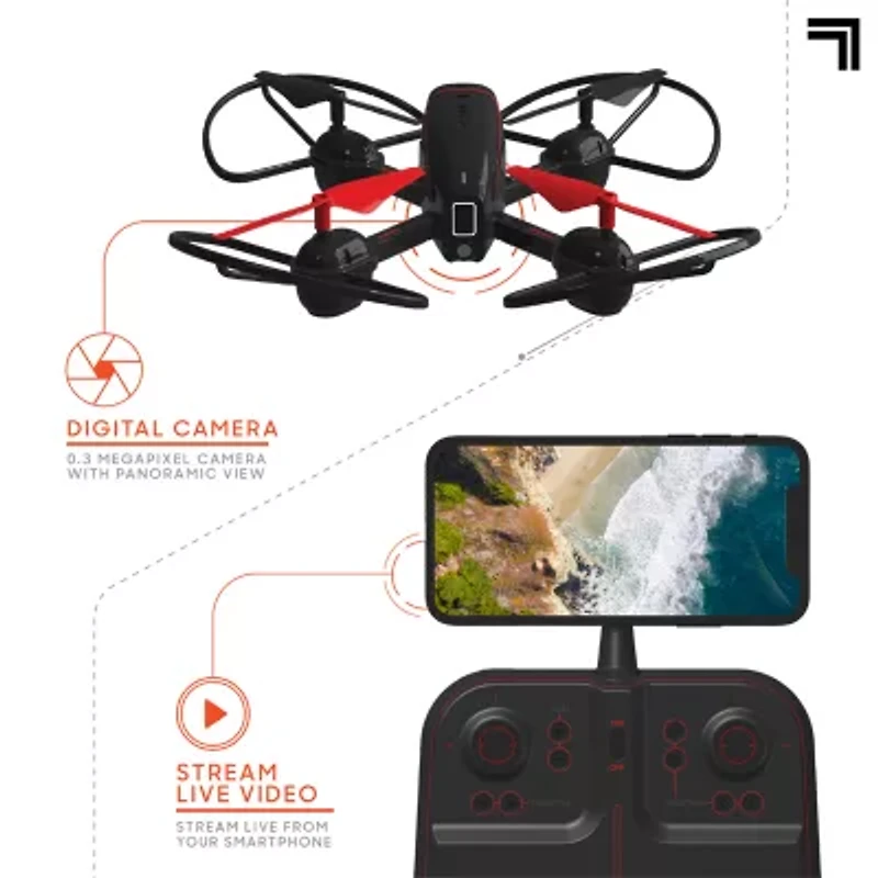 Sharper Image® 10" Mach X Video Drone with Streaming Camera