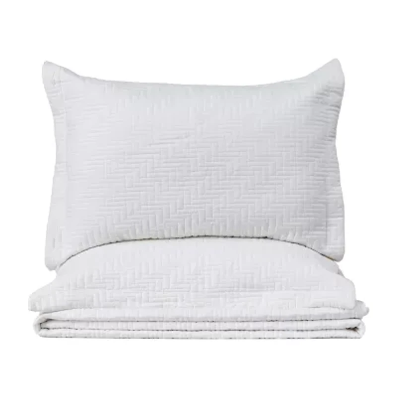 Linery Herringbone Stitched Quilt Set