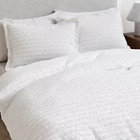 Linery 100% Cotton Waffle Weave 3-pc. Duvet Cover Set
