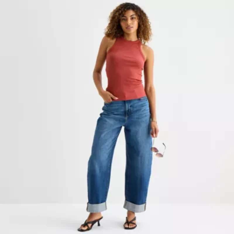 a.n.a Womens High Neck Sleeveless Tank Top