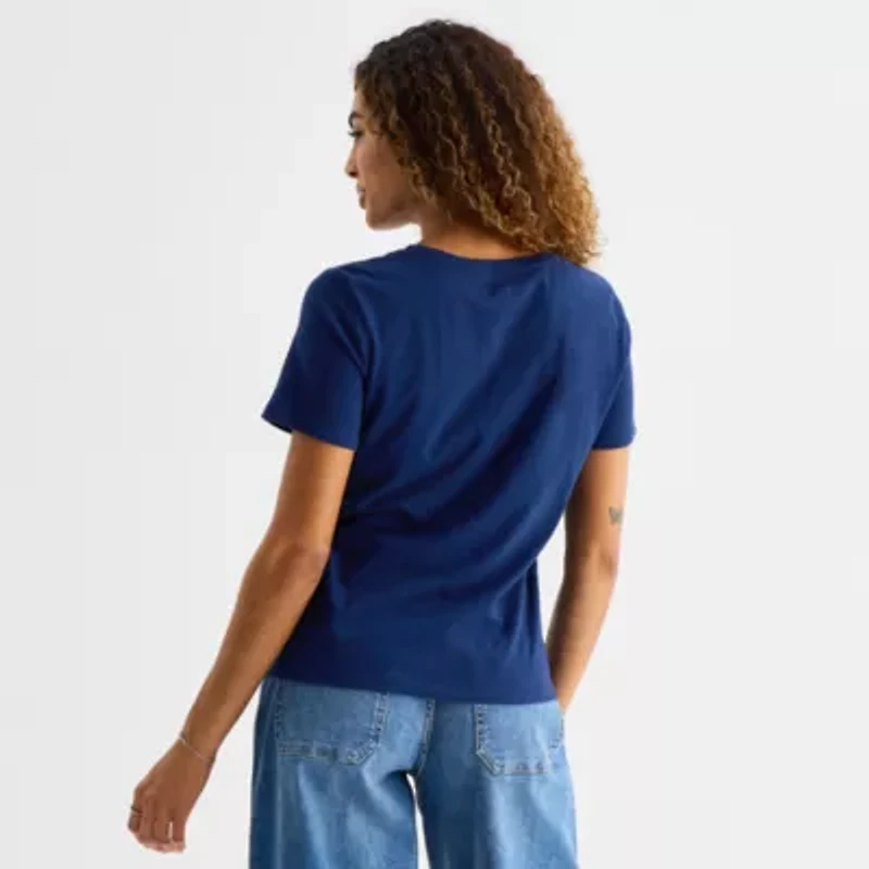 a.n.a Womens Crew Neck Short Sleeve T-Shirt