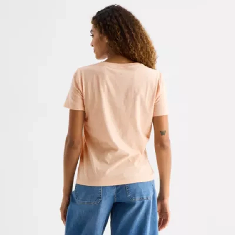 a.n.a Womens Crew Neck Short Sleeve T-Shirt