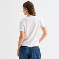 a.n.a Womens Crew Neck Short Sleeve T-Shirt