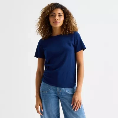 a.n.a Womens Crew Neck Short Sleeve T-Shirt