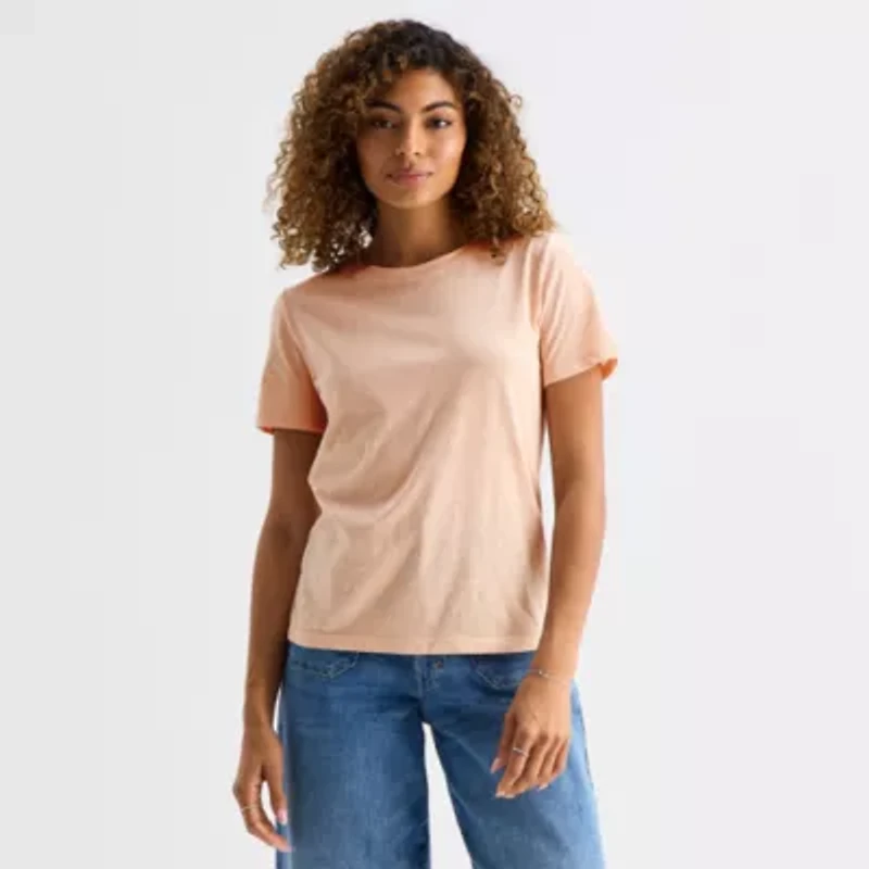 a.n.a Womens Crew Neck Short Sleeve T-Shirt