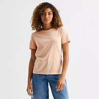 a.n.a Womens Crew Neck Short Sleeve T-Shirt