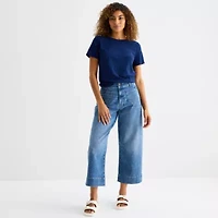 a.n.a Womens Crew Neck Short Sleeve T-Shirt