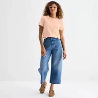 a.n.a Womens Crew Neck Short Sleeve T-Shirt