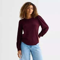 a.n.a Womens Crew Neck Long Sleeve T-Shirt