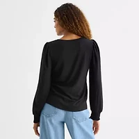 a.n.a Womens Crew Neck Long Sleeve T-Shirt