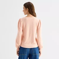 a.n.a Womens Crew Neck Long Sleeve T-Shirt