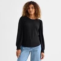 a.n.a Womens Crew Neck Long Sleeve T-Shirt