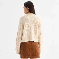 a.n.a Womens Mock Neck Long Sleeve Pullover Sweater