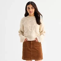 a.n.a Womens Mock Neck Long Sleeve Pullover Sweater