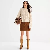 a.n.a Womens Mock Neck Long Sleeve Pullover Sweater