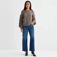 a.n.a Womens Crew Neck Long Sleeve Pullover Sweater