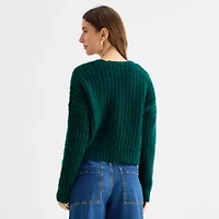 a.n.a Womens V Neck Long Sleeve Button Cardigan