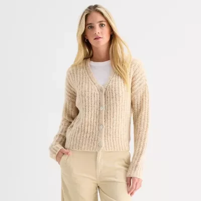 a.n.a Womens V Neck Long Sleeve Button Cardigan