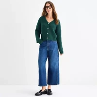 a.n.a Womens V Neck Long Sleeve Button Cardigan