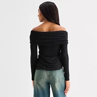 a.n.a Off The Shoulder Womens Long Sleeve Blouse