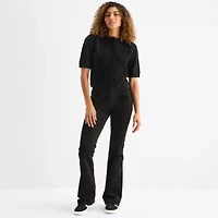 a.n.a Womens Crew Neck Long Sleeve Button Cardigan
