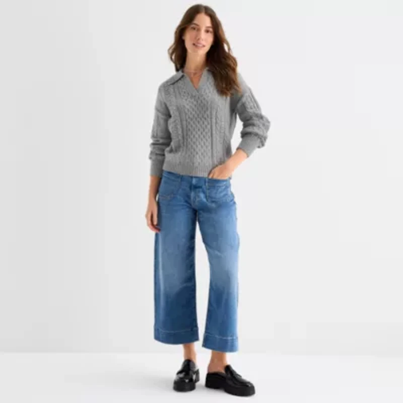 a.n.a Womens Long Sleeve Pullover Sweater