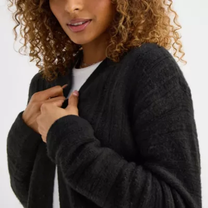 a.n.a Womens Long Sleeve Open Front Cardigan