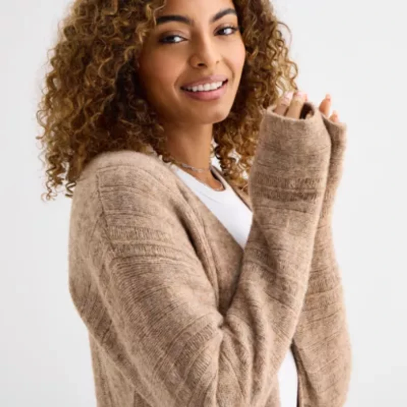 a.n.a Womens Long Sleeve Open Front Cardigan