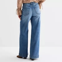 a.n.a Embellished Womens Highest Rise Wide Leg Jean