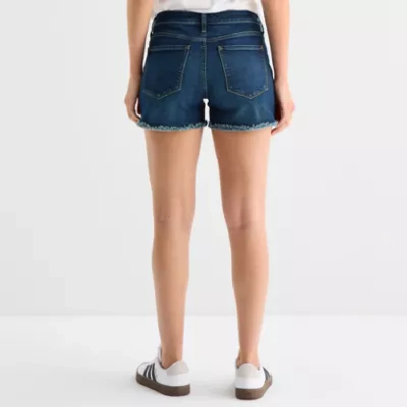 a.n.a Womens Mid Rise Denim Short