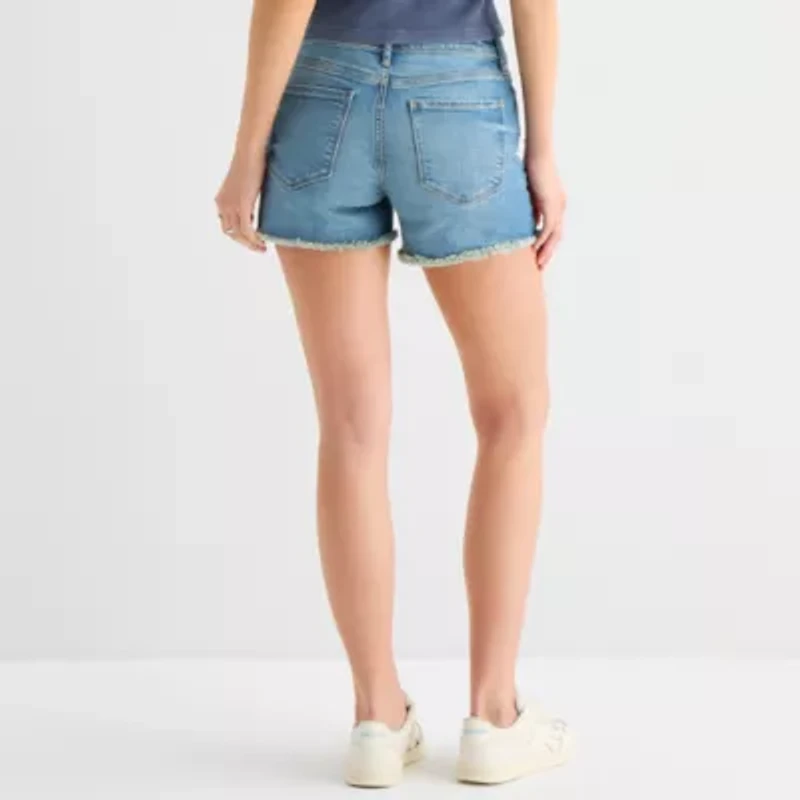 a.n.a Womens 3 1/2" Mid Rise Denim Short