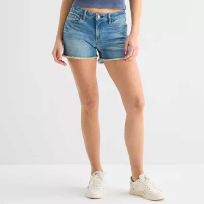 a.n.a Womens 3 1/2" Mid Rise Denim Short