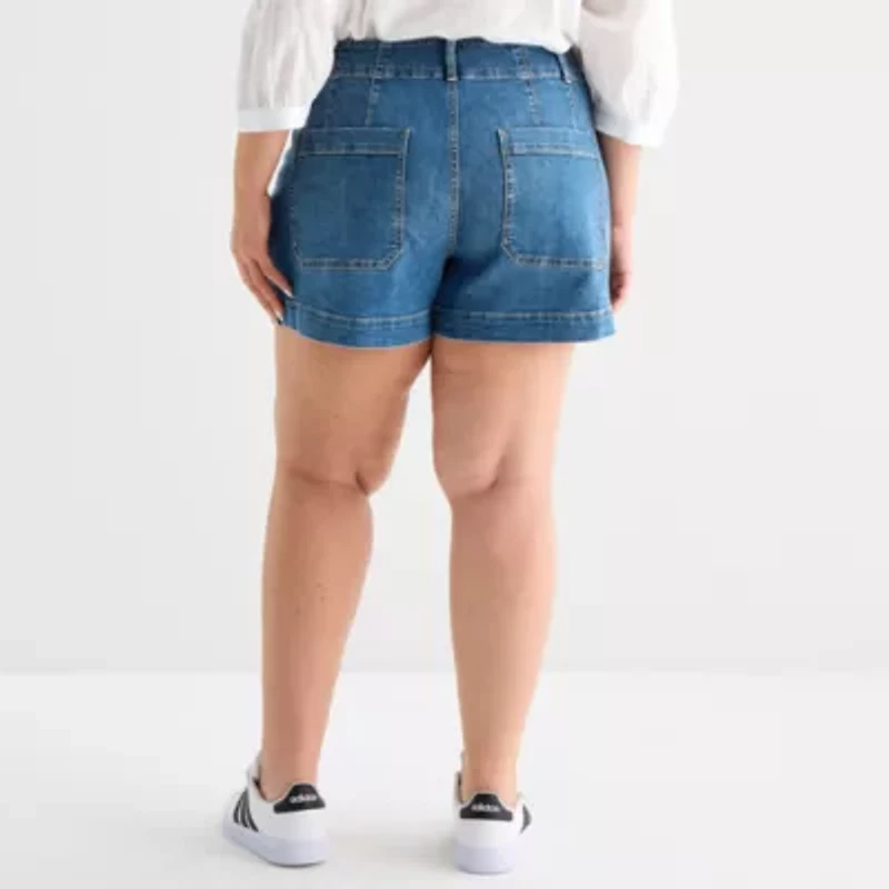 a.n.a Womens Highest Rise Plus Denim Short