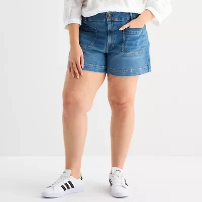 a.n.a Womens Highest Rise Plus Denim Short