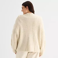a.n.a Womens V Neck Long Sleeve Button Plus Cardigan