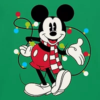 Mens Crew Neck Short Sleeve Regular Fit Mickey Mouse Graphic T-Shirt