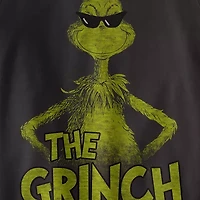 Mens Crew Neck Long Sleeve Grinch Sweatshirt