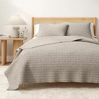 Linery Cotton Waffle Weave 3-pc. Quilt Set