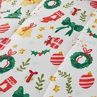 Linery Reversible Down Alternative Christmas Sham Set And Comforter