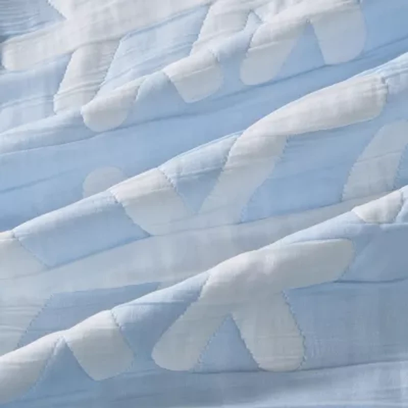 Linery Reversible Stitched Snowflake 3-pc. Quilt Set