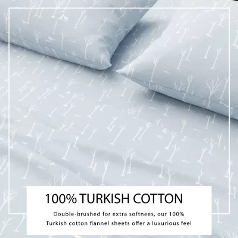 Linery 100% Turkish Cotton Lodge Flannel Sheet Set