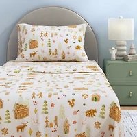 Linery 100% Turkish Cotton Christmas Flannel Sheet Set