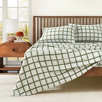 Linery 100% Turkish Cotton Plaid Flannel Sheet Set