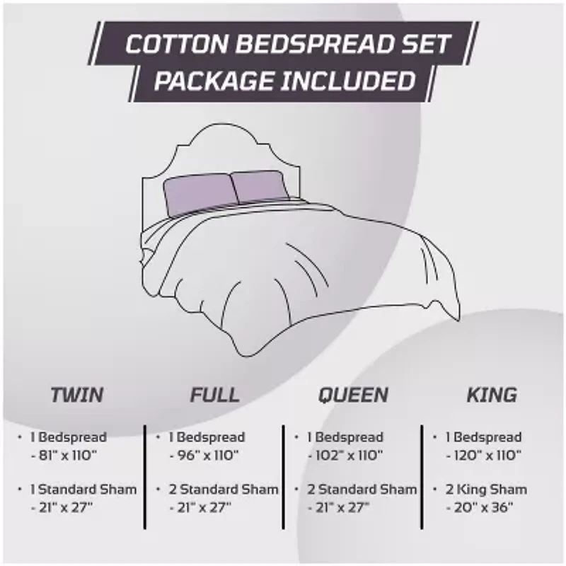 Better Trends Ashton Bedspread Set