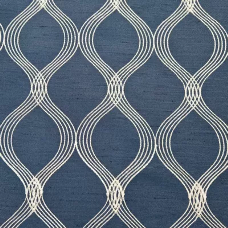 Max Blackout Prescott Grommet Top Embroidered 100% Single Curtain Panel