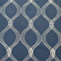 Max Blackout Prescott Grommet Top Embroidered 100% Single Curtain Panel