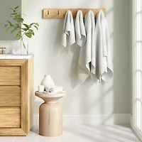 Linery Ultra-Soft Cotton And Linen-Like Bordered -pc. Quick Dry Bath Towel Set